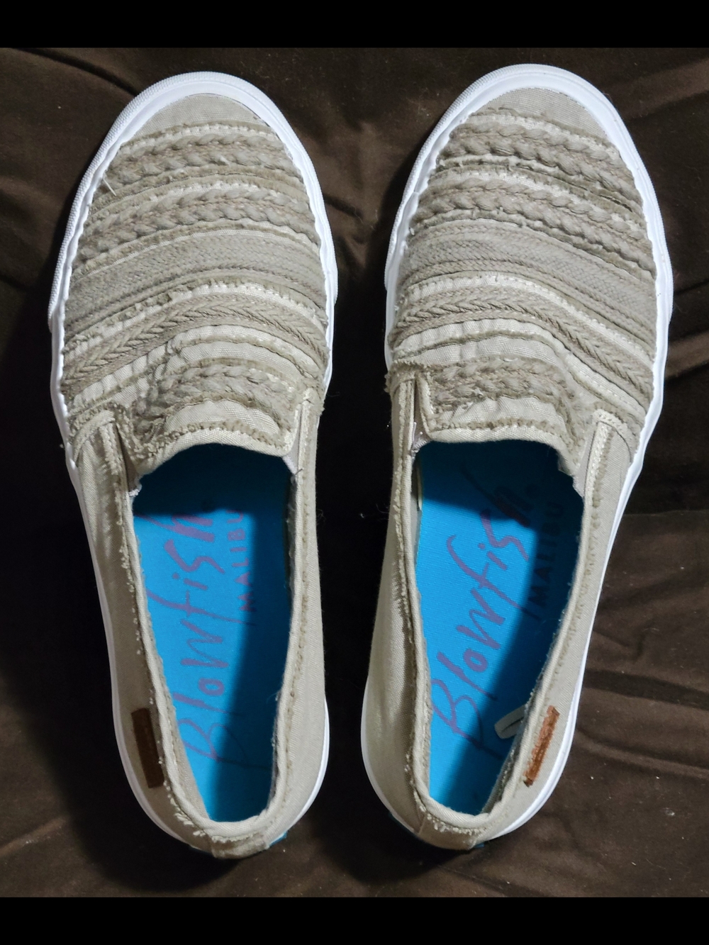 Blowfish Women's Beige Slip-On Sneakers